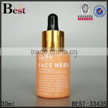 hot products cosmetic orange screen printing 30 ml glass dropper bottle for essential oil lotion perfume china shuppliers