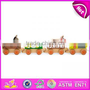 2017 New Design Children Funny Wooden Toy Pulling Trucks W05C082 photo-5