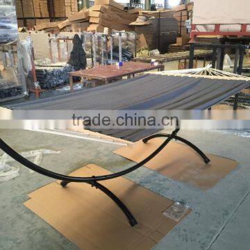 Outdoor Garden Cotton Fabric Hammock With Free Standing Stand photo-3