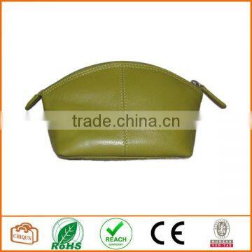 Leather Cosmetic Pouch Green photo-2