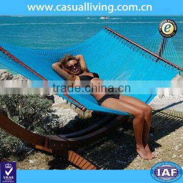 Wooden Arc Frame Hammock Stand Caribbean Jumbo Hammock with wood stand - bule