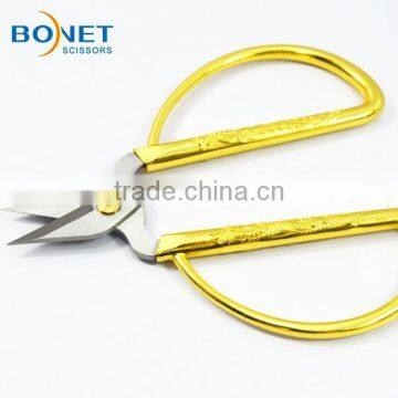 S11004 FDA Qualified 5" Heavy-duty Gold Plated Ribbon Cutting Scissors photo-4