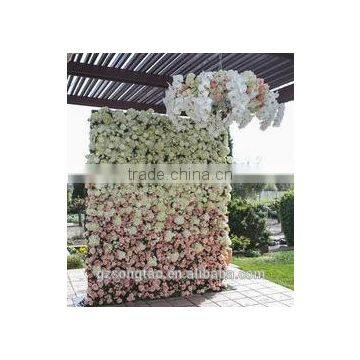 Selling as Hot Cake Artificial Flower Cloth Flower Wall for Wedding Decoration photo-2