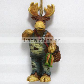 Fisherman Return Polyresin Reindeer Christmas Ornaments