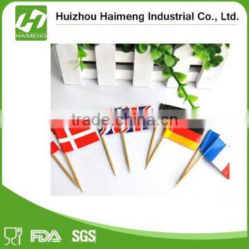 OEM Custom All Countries Toothpick Fruitpick International Paper Flags