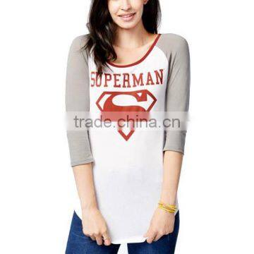 women wholesale raglan superhero tshirt / superhero women raglan shirts