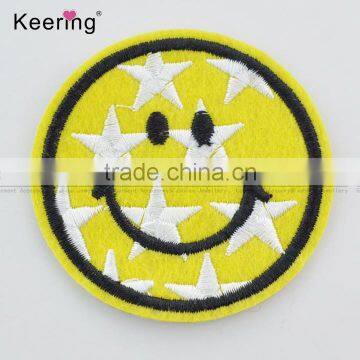 Colorful Smiley Face Embroidery Textile Patch WEF-025