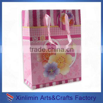 Xiamen gold supplier bag for shopping with ribbon