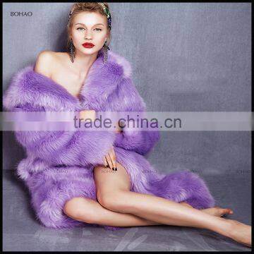 Wholesale Luxurious Fashion Winter lomg faux fox fur coat sex