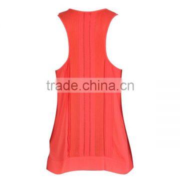 Fashion Polyestersleeveslss Raceful Pleats Direct Manufacturer High Quality Pants and Blouses Set photo-3