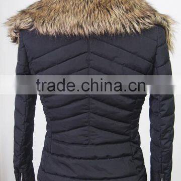 Natural Fur Collar Ladies Jacket photo-2