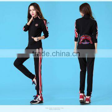 Wholesale Black and White High Quality Fit Slim Girl's Sportswear 2016 photo-2