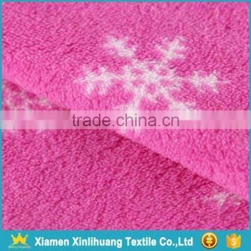 Wholesale Pure Polyester Warp Reversible Printed Coral Fleece Fabric photo-3
