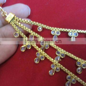 SIDE TIKA POLKI GOLD PLATED BEADS Hair Accessory photo-2