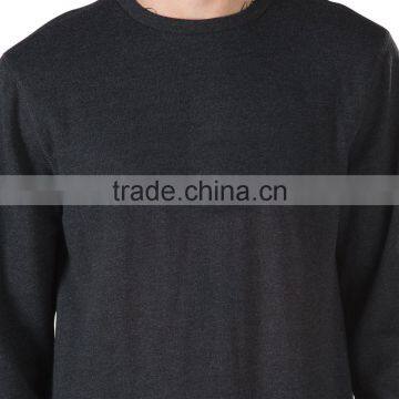 Side Sleeve Crew Neck Sweatshirt Customize 100% Cotton Plush Fleece Long Tee Pullover Sweatshirt With Printed Graphic