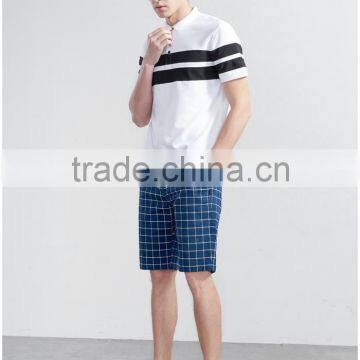 White Stripe Comfort Polo Shirt Design With Combination photo-2