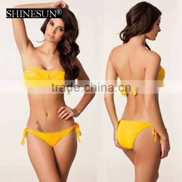 Multicolor Plus Size Swimsuits Bikini Swimwear With Swim Trunks photo-3