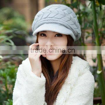 Stylish Autumn Knitted Cap Knitted Hat Double Layer Fashion Winter Hat for Young Girls SV005411 photo-4