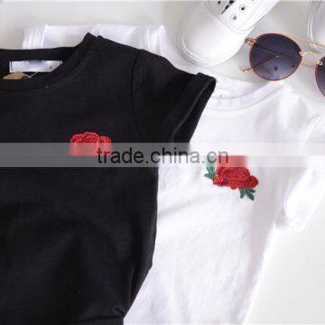 2-7 Years 2017 Wholesale Summer Cotton Embroidery White Kids Girls Blouses photo-2