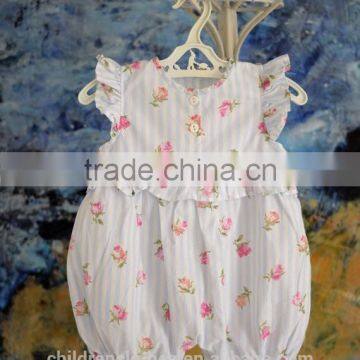 Latest designed ruffle vintage floral beautiful baby romper