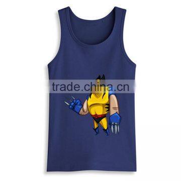 Fashion Latest Design Print Bulk Mens Sleeveless Tank Top Tee White T-shirts photo-6