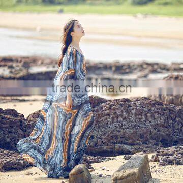 Z&M Maxi Beach Dress Ladis Maxi Dress Floral Maxi Dress Sleeveless photo-2