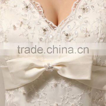 Guangzhou Mermaid Wedding Dresses With Lace and Bead Back Fishtail photo-3