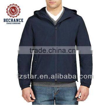 sexy nylon hooded windbreaker jacket men