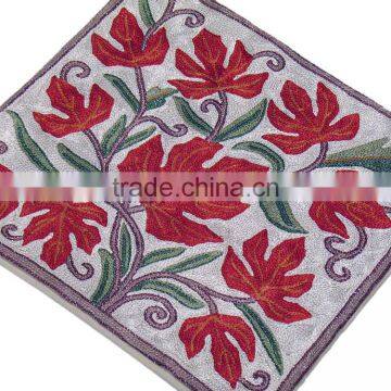 Embroidered Kashmir Pillow Decor Couch Accent Flower Decoration Cushion Cover photo-2