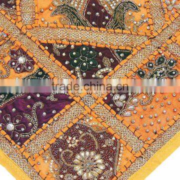 Orange Floor Luxury Pillow Cover Indian Decorator Tapestry Large Bed Cushion photo-4