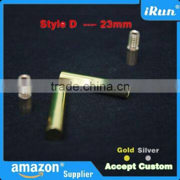 (MOQ:100pcs) Cylindrical Shoelace Aglets - Shoelaces Tips - DIY Shoelace Accessories ( Gold & Silver )- Accept Custom photo-3