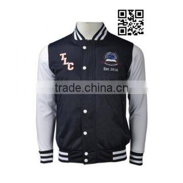 Men Wholesale Fashion Satin Wool Varsity Jackets photo-2