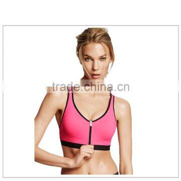 High Quality Bra For Yoga Womens Padded Sports Bras Zip Front Sports Bra photo-5