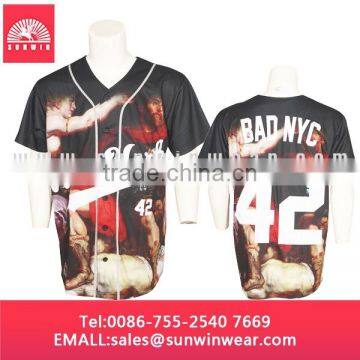 Sublimation 100% polyester baseball jersey,base ball cloth,baseball uniform