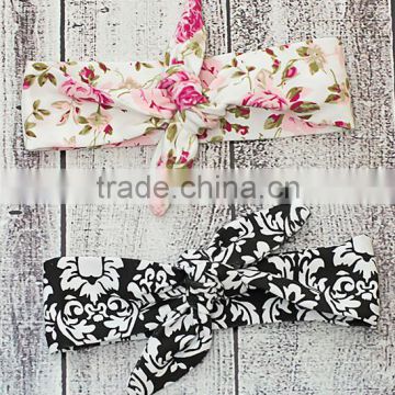 Best Selling Two Pieces Headband Set For Little Girl Fancy Floral Tie Headband Set Adorable children Ornament NP-A-HA905-26