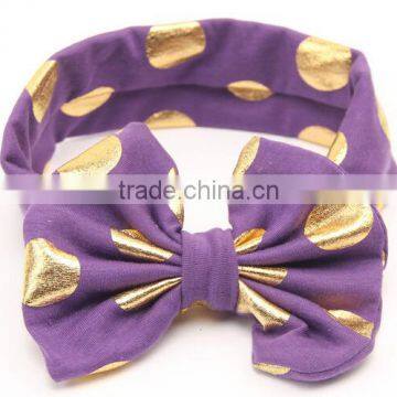 Gold Dot Printed Kids Headband, Cotton Fashion Headband for Kids photo-4