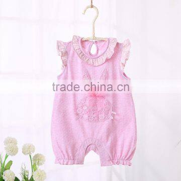 Summer Baby Clothes Romper Natural Colored Cotton Sleeveless Newborn Short Climbing Jumpsuit Clothes