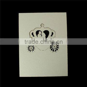 Paper Wedding Party Name Place Cards Crown Hollow Beige photo-2