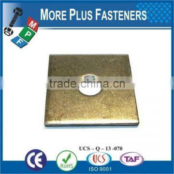 Made in Taiwan Brass Flat Silver Galvanized Stainless Steel Square Washer photo-2