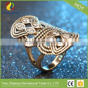 Unique Vintage Wedding Couple Ring Turkey White Crystal Jewelry Big Size Rings For Women Fine African Jewellery photo-4