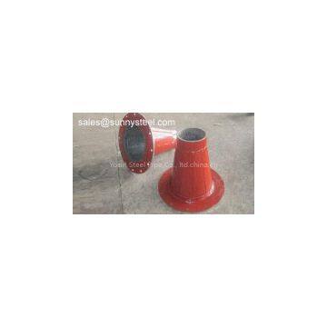 Ceramic Lined Reducer Pipe with flange