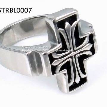 High Polished Solid 316L Stainless Steel Ring Engagement Charm photo-4