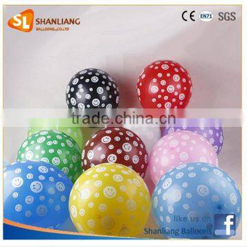 12inch 2.8G Round Printed Smile Face Latex Balloon