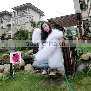 SJ117-02 White Raccoon Women Apparel Coats Famous Designer Clothes