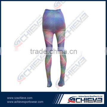 Ladies compression long tight,custom sublimation print leggings compression pant