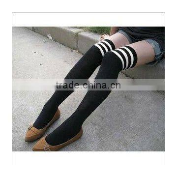 Latest Models Promotion Nude Women Princess College Zebra Stripe Long Tube Cotton zebra-stripe Stocking