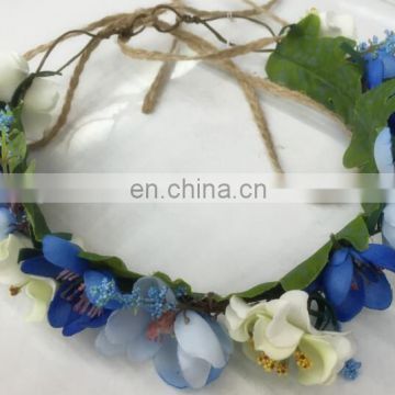 New arrival pretty design artificial flower garland headband for sale FH4019