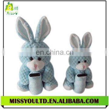 Custom Plush Blue Rabbit Money Box