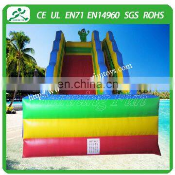 2015 Commercial inflatable dry slide decorated with cartoon, inflatable slide, inflatable water slide for kids and adults