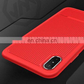 Ponch Series Liquid Silicone Coated PC Back Cover Case for iPhone X - Red